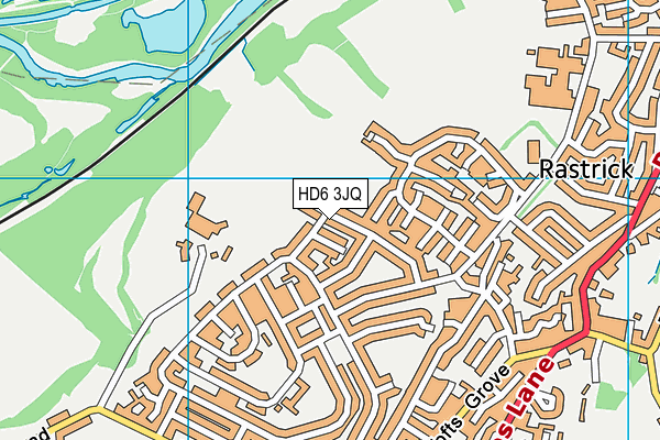 HD6 3JQ map - OS VectorMap District (Ordnance Survey)
