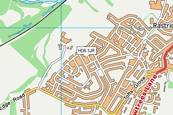 HD6 3JR map - OS VectorMap District (Ordnance Survey)