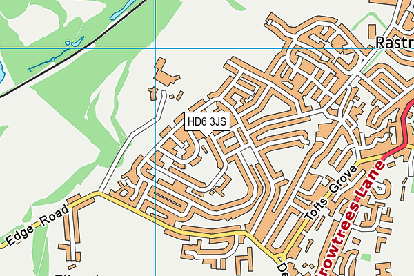 HD6 3JS map - OS VectorMap District (Ordnance Survey)