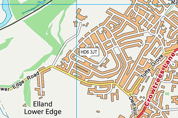 HD6 3JT map - OS VectorMap District (Ordnance Survey)