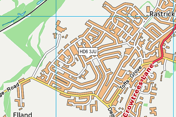 HD6 3JU map - OS VectorMap District (Ordnance Survey)