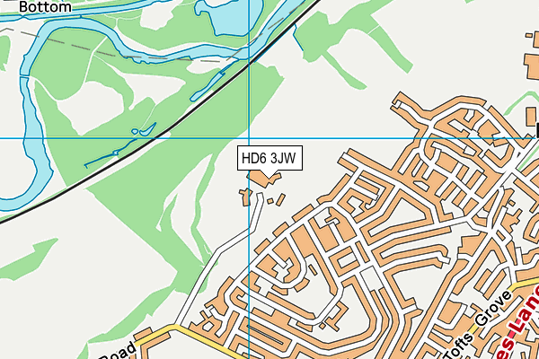 HD6 3JW map - OS VectorMap District (Ordnance Survey)