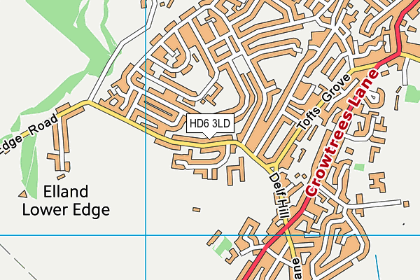 Highbury School map (HD6 3LD) - OS VectorMap District (Ordnance Survey)