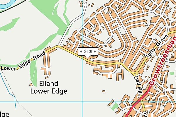 HD6 3LE map - OS VectorMap District (Ordnance Survey)