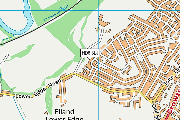HD6 3LJ map - OS VectorMap District (Ordnance Survey)