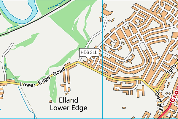 HD6 3LL map - OS VectorMap District (Ordnance Survey)