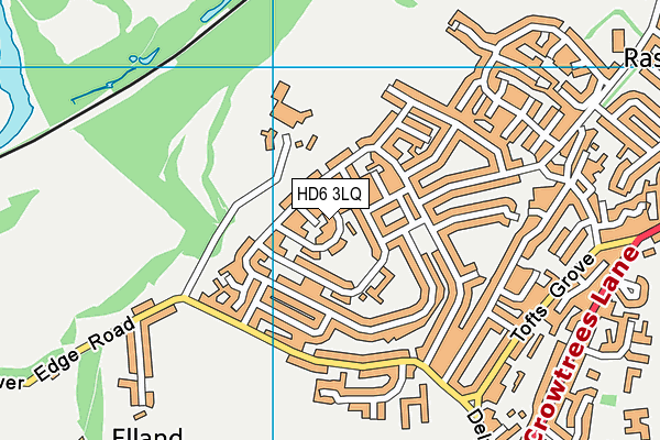HD6 3LQ map - OS VectorMap District (Ordnance Survey)