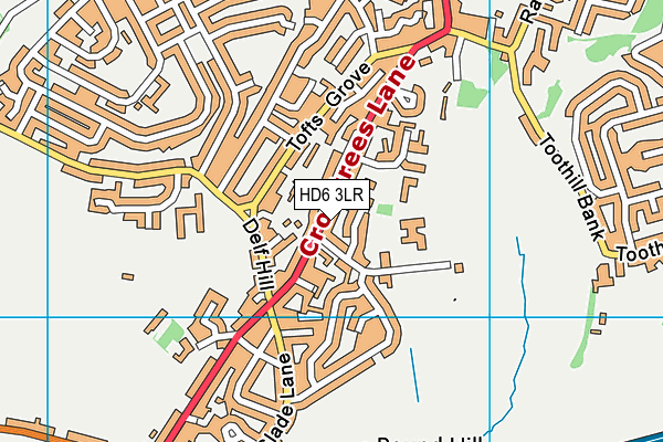 HD6 3LR map - OS VectorMap District (Ordnance Survey)