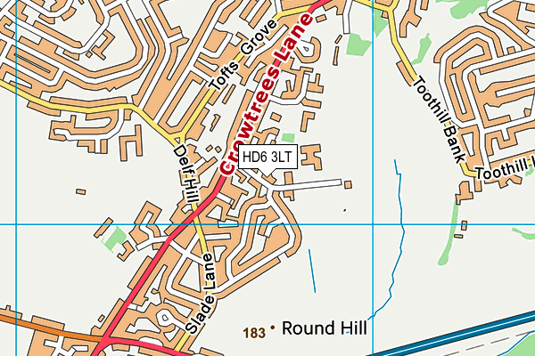 Carr Green Recreation Ground map (HD6 3LT) - OS VectorMap District (Ordnance Survey)