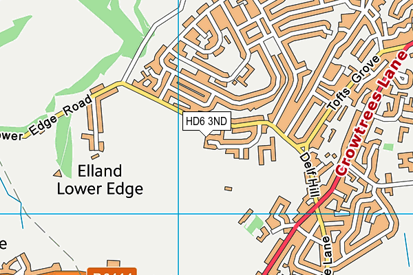 HD6 3ND map - OS VectorMap District (Ordnance Survey)