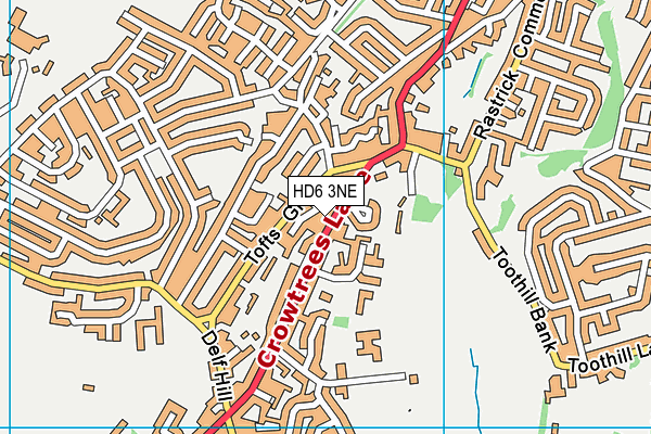 HD6 3NE map - OS VectorMap District (Ordnance Survey)