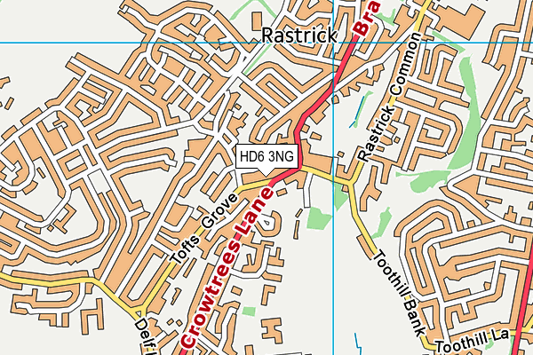 HD6 3NG map - OS VectorMap District (Ordnance Survey)