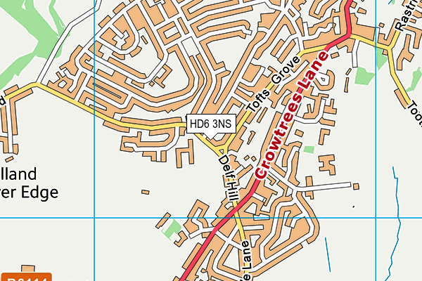 HD6 3NS map - OS VectorMap District (Ordnance Survey)