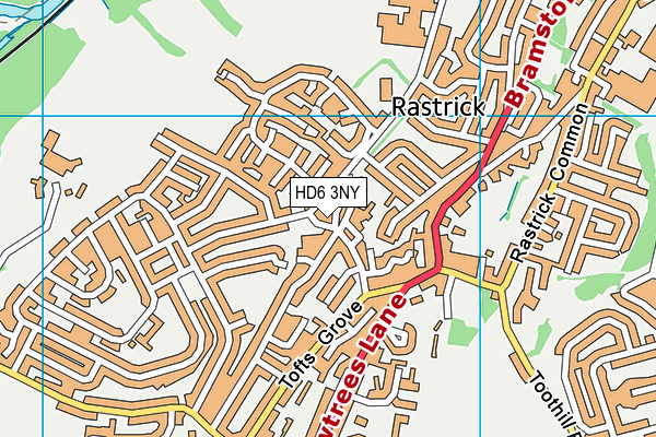 HD6 3NY map - OS VectorMap District (Ordnance Survey)