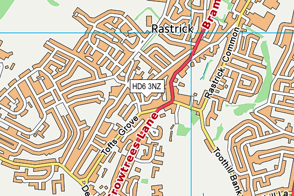 HD6 3NZ map - OS VectorMap District (Ordnance Survey)
