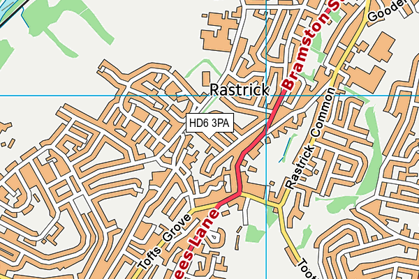 HD6 3PA map - OS VectorMap District (Ordnance Survey)