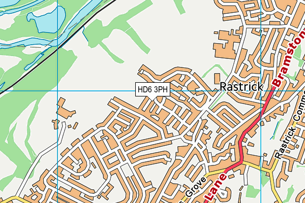 HD6 3PH map - OS VectorMap District (Ordnance Survey)