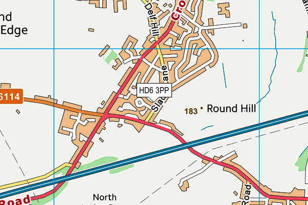HD6 3PP map - OS VectorMap District (Ordnance Survey)