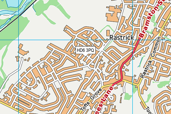 HD6 3PQ map - OS VectorMap District (Ordnance Survey)