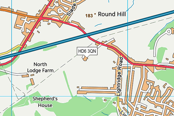 HD6 3QN map - OS VectorMap District (Ordnance Survey)