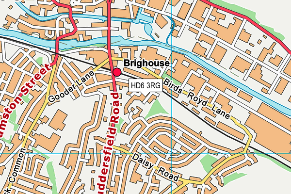 HD6 3RG map - OS VectorMap District (Ordnance Survey)