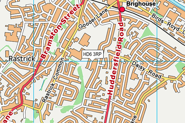 HD6 3RP map - OS VectorMap District (Ordnance Survey)