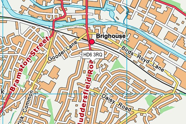 HD6 3RQ map - OS VectorMap District (Ordnance Survey)