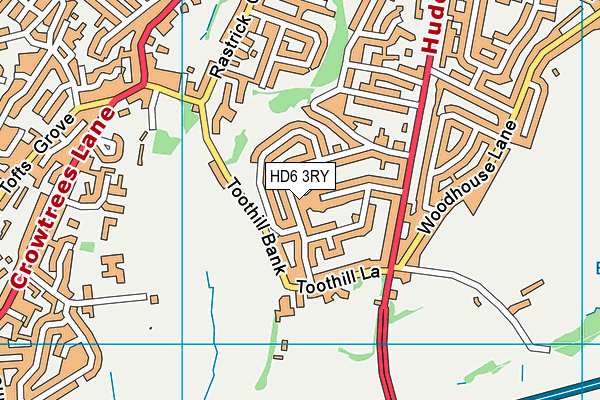 HD6 3RY map - OS VectorMap District (Ordnance Survey)