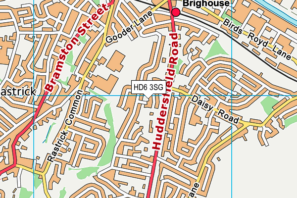 HD6 3SG map - OS VectorMap District (Ordnance Survey)