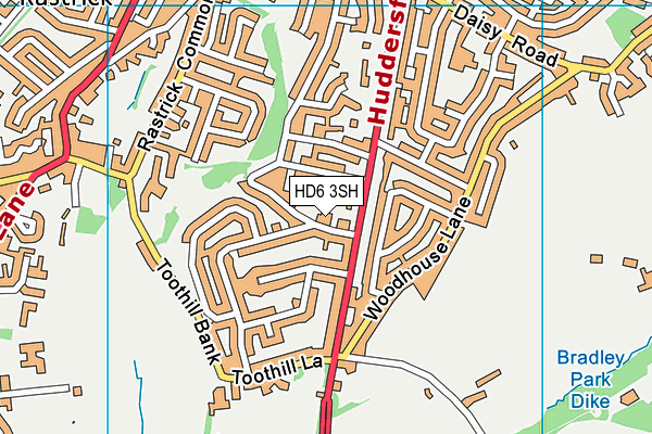 HD6 3SH map - OS VectorMap District (Ordnance Survey)