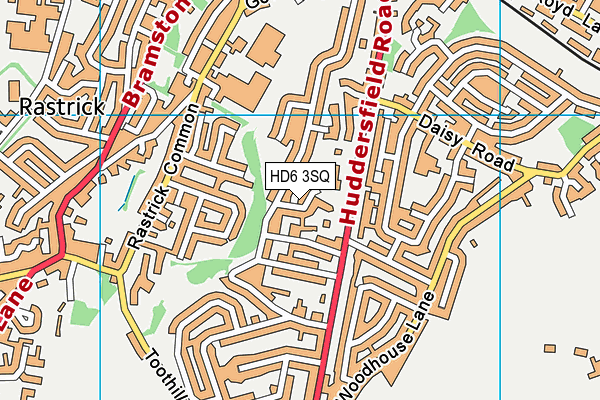 HD6 3SQ map - OS VectorMap District (Ordnance Survey)