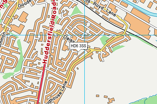 HD6 3SS map - OS VectorMap District (Ordnance Survey)