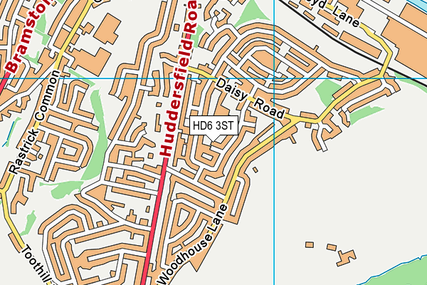 HD6 3ST map - OS VectorMap District (Ordnance Survey)