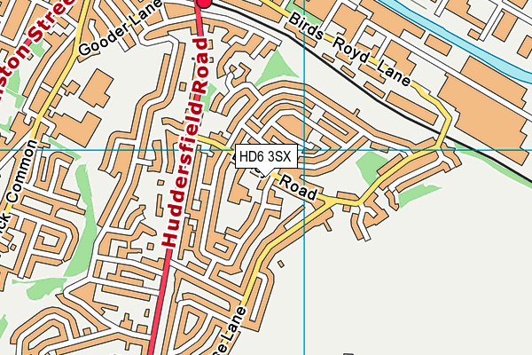 HD6 3SX map - OS VectorMap District (Ordnance Survey)