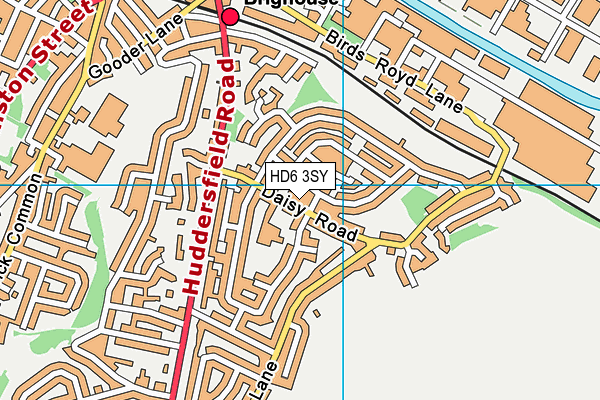 HD6 3SY map - OS VectorMap District (Ordnance Survey)