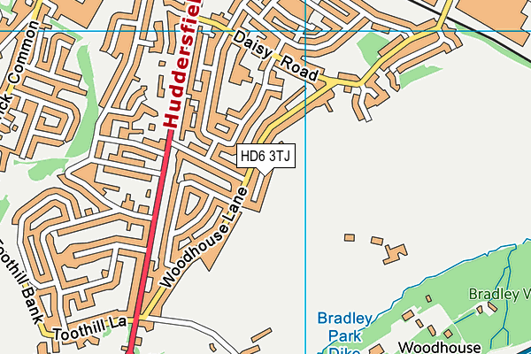 HD6 3TJ map - OS VectorMap District (Ordnance Survey)