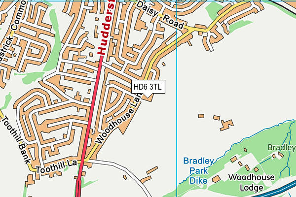 HD6 3TL map - OS VectorMap District (Ordnance Survey)