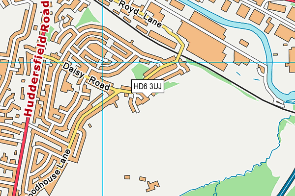 HD6 3UJ map - OS VectorMap District (Ordnance Survey)