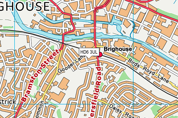 HD6 3UL map - OS VectorMap District (Ordnance Survey)