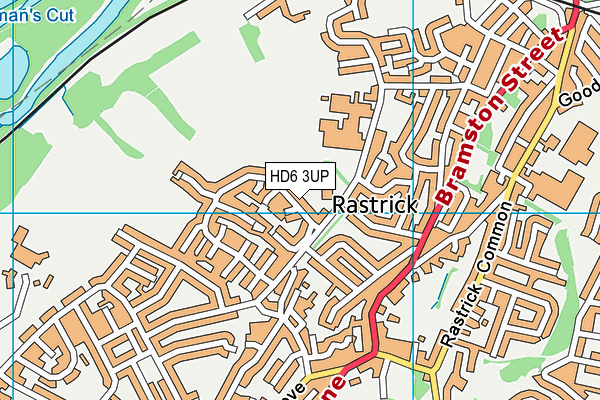 HD6 3UP map - OS VectorMap District (Ordnance Survey)