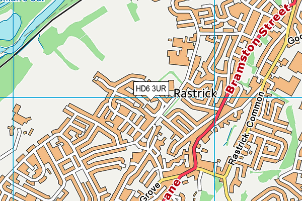 HD6 3UR map - OS VectorMap District (Ordnance Survey)