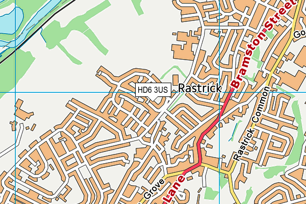 HD6 3US map - OS VectorMap District (Ordnance Survey)