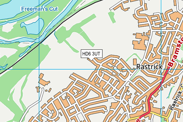 HD6 3UT map - OS VectorMap District (Ordnance Survey)