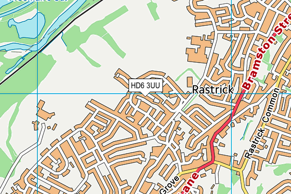 HD6 3UU map - OS VectorMap District (Ordnance Survey)
