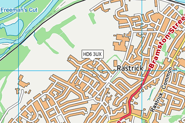 HD6 3UX map - OS VectorMap District (Ordnance Survey)