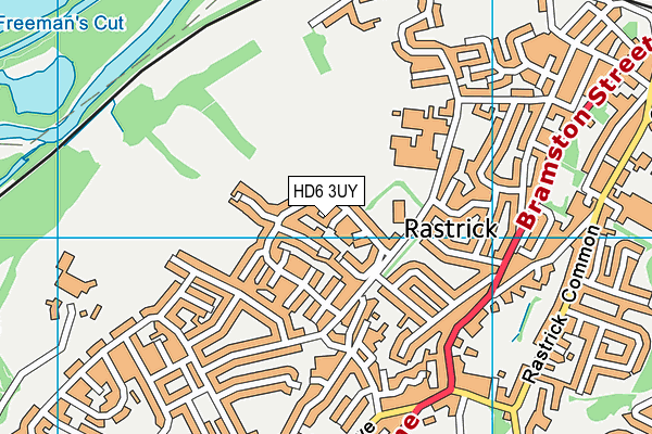 HD6 3UY map - OS VectorMap District (Ordnance Survey)