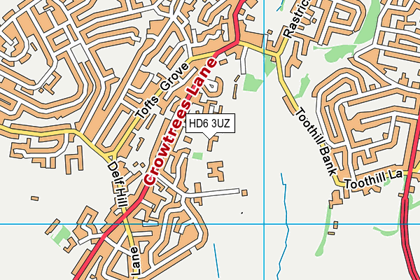 HD6 3UZ map - OS VectorMap District (Ordnance Survey)