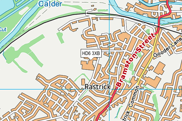 Rastrick High School Sports Centre map (HD6 3XB) - OS VectorMap District (Ordnance Survey)