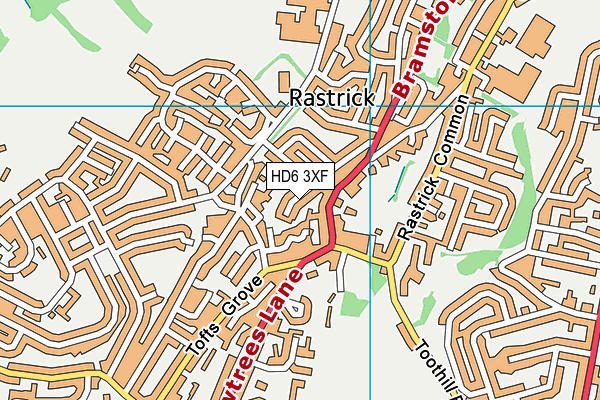 HD6 3XF map - OS VectorMap District (Ordnance Survey)