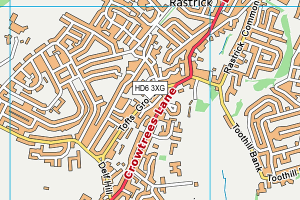 HD6 3XG map - OS VectorMap District (Ordnance Survey)